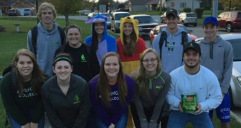Members of SAAC participate in a Trick or Treat event. SAAC was honored for its community service involvement during the 2015-16 school year.