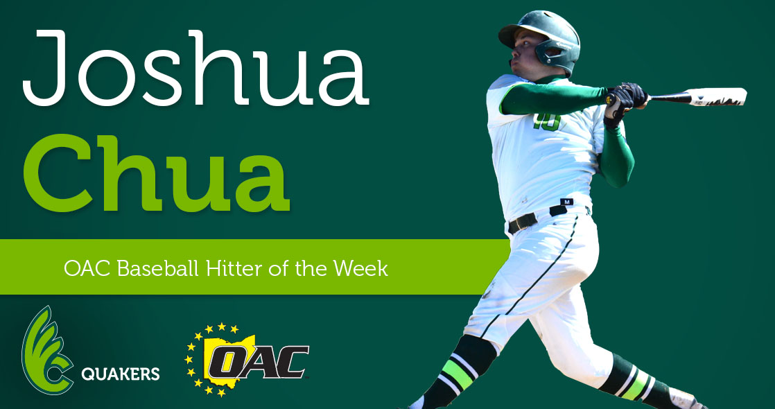 Joshua Chua Named OAC Baseball Hitter of the Week