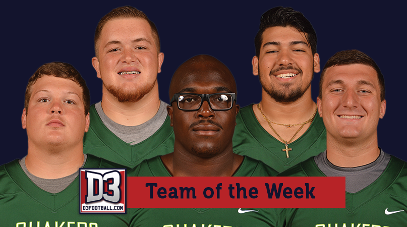 Quintet named to D3Football.com Team of the Week