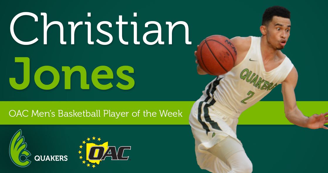 Christian Jones Named OAC Men's Basketball Player of the Week