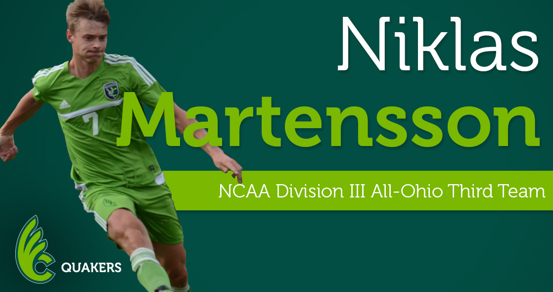 Niklas Martensson Named to OSCA NCAA Division III All-Ohio Third Team