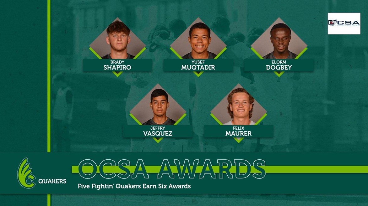 Five Quakers Earn Six Awards from Ohio Collegiate Soccer Association