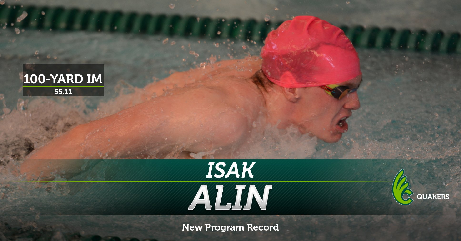 Alin Breaks 100-Yard IM Record for Men's Swimming at OWU Invitational