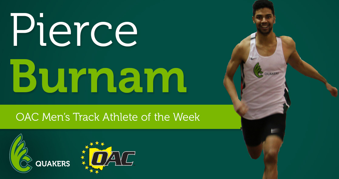 Pierce Burnam Named OAC Men's Track Athlete of the Week