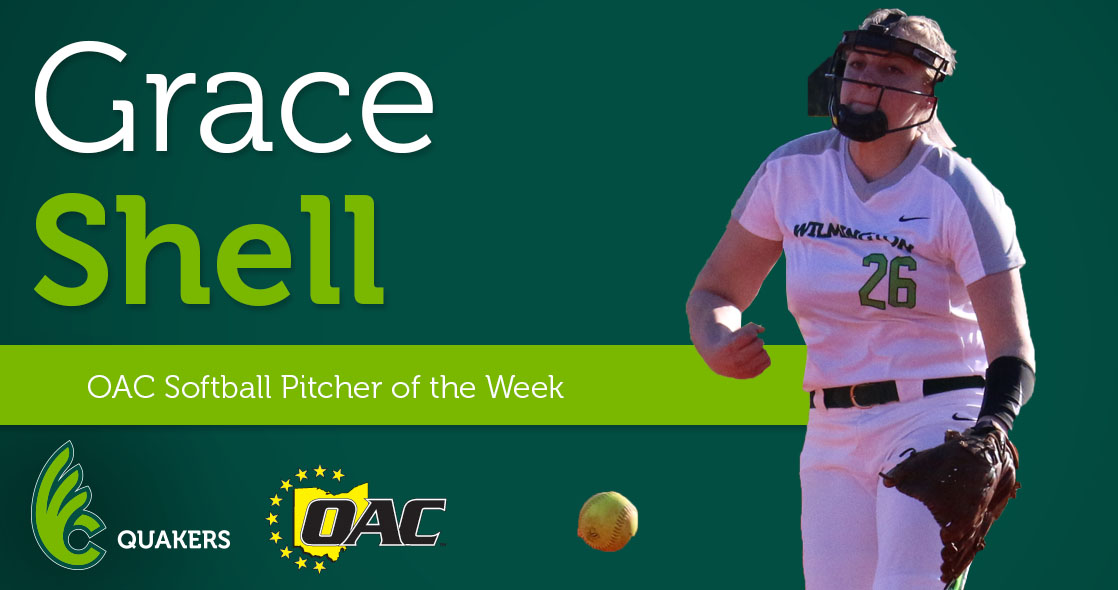 Grace Shell Named OAC Softball Pitcher of the Week