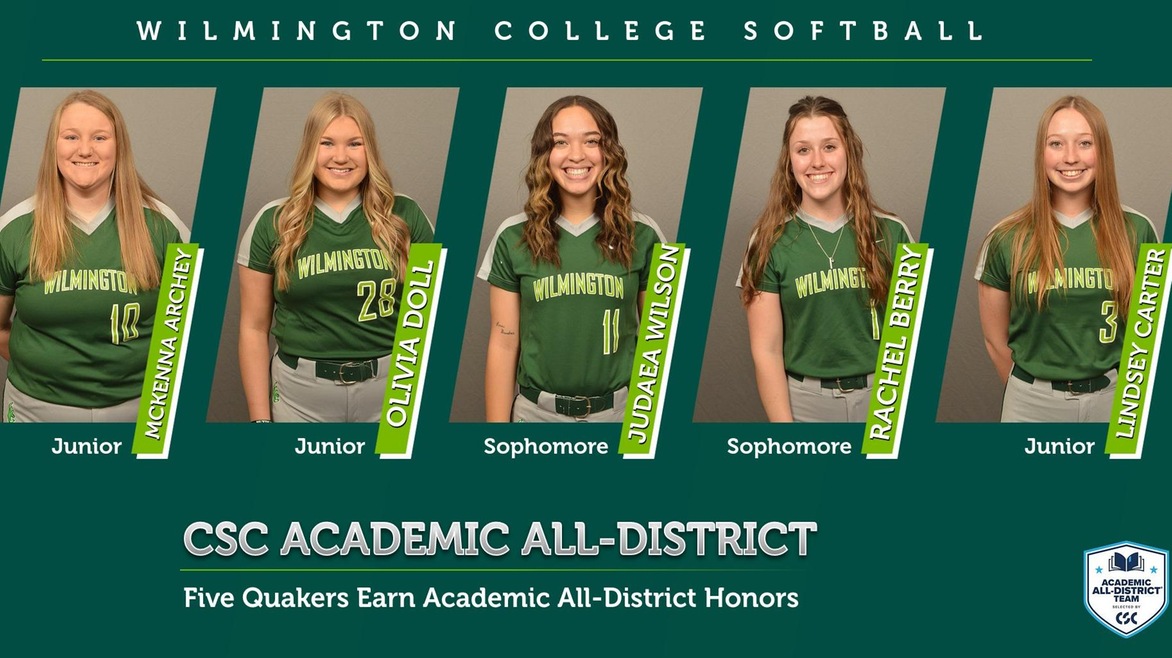 Five Softball Players Earn CSC Academic All-District Honors