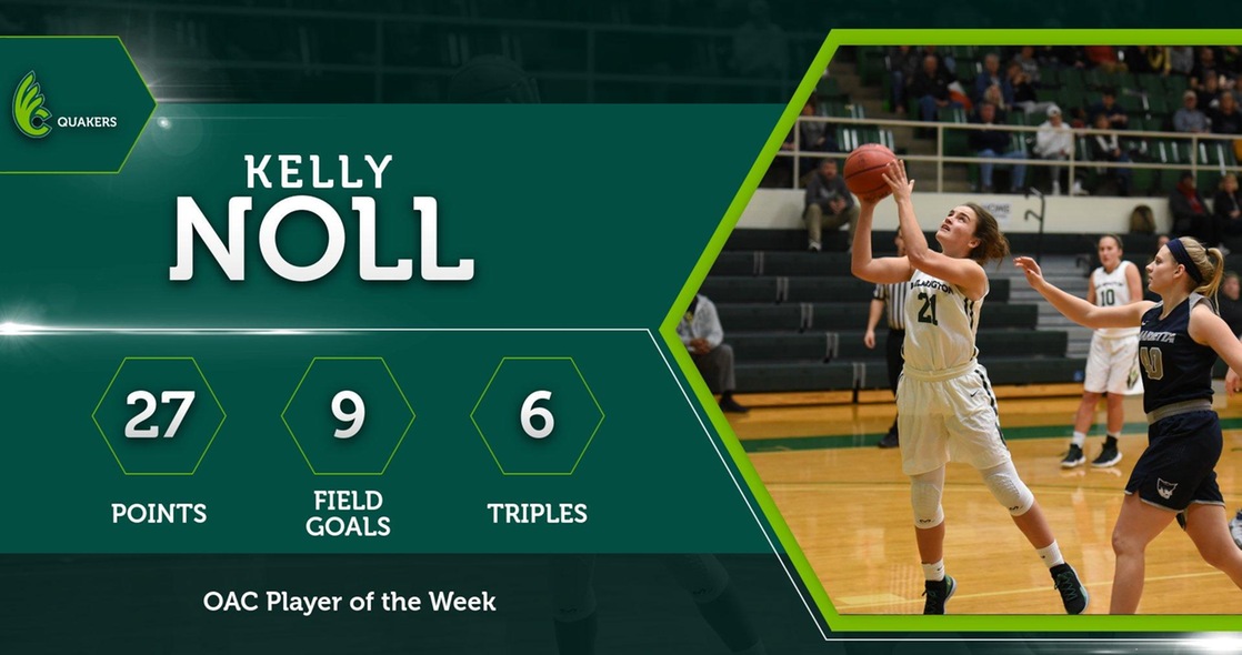 Noll Named OAC Women's Basketball Player of the Week