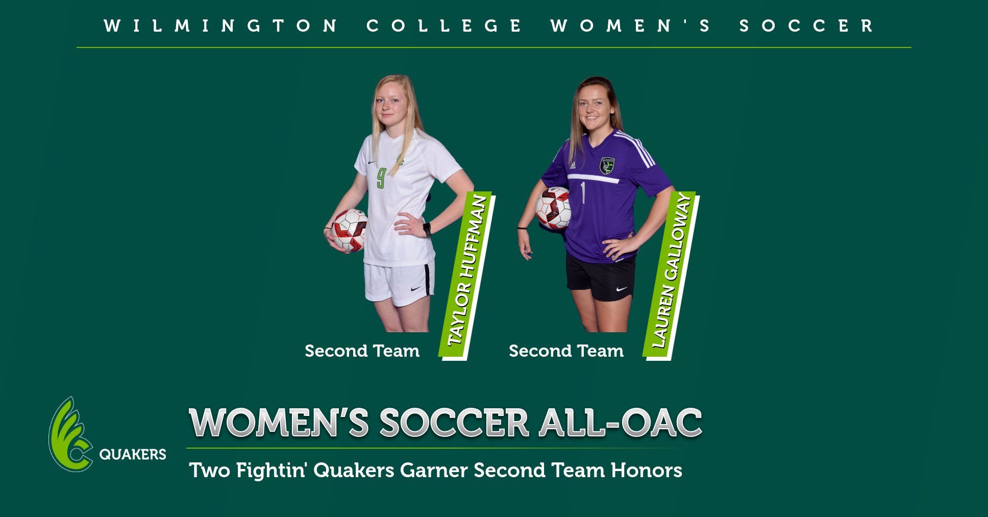 Huffman and Galloway Earn All-OAC Recognition