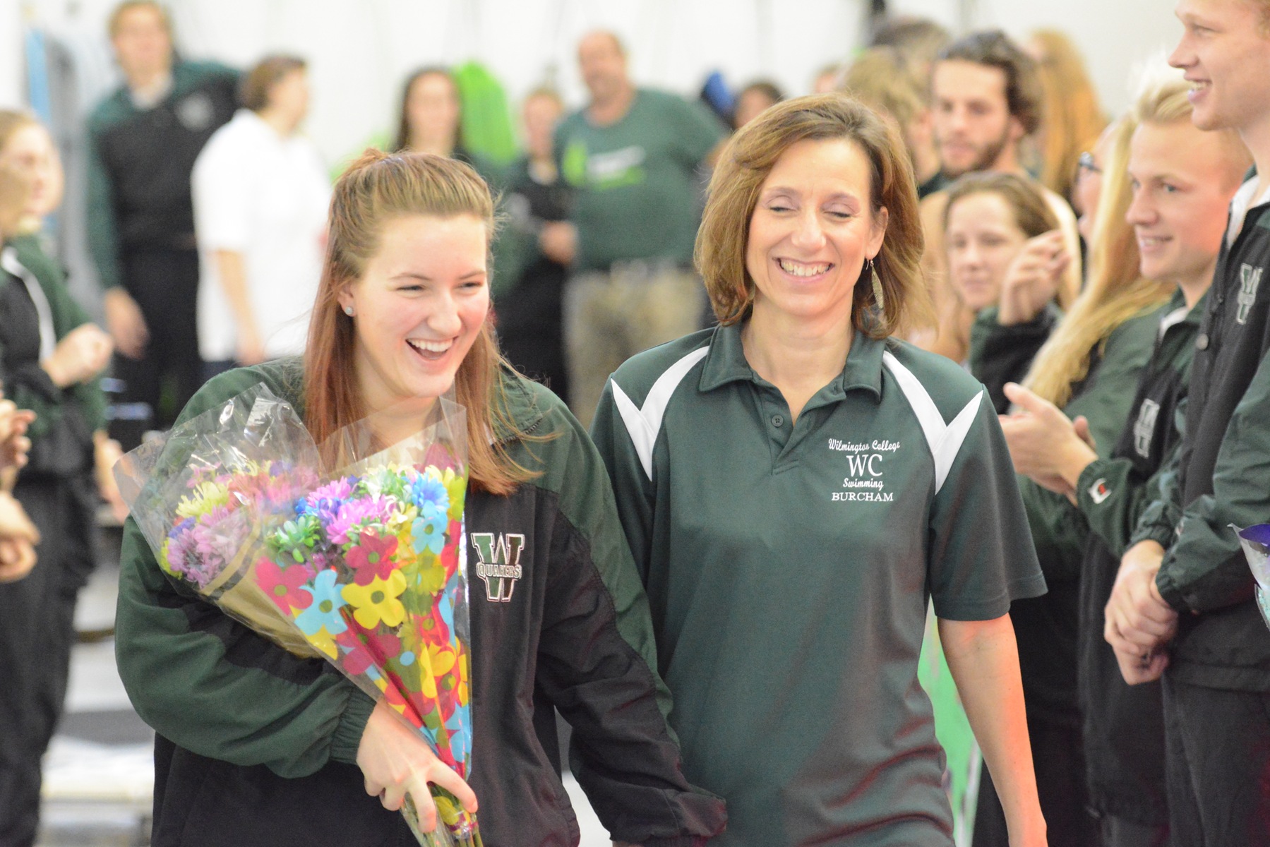 Women’s Swimming Seniors Say Goodbye to Wilmington Natatorium