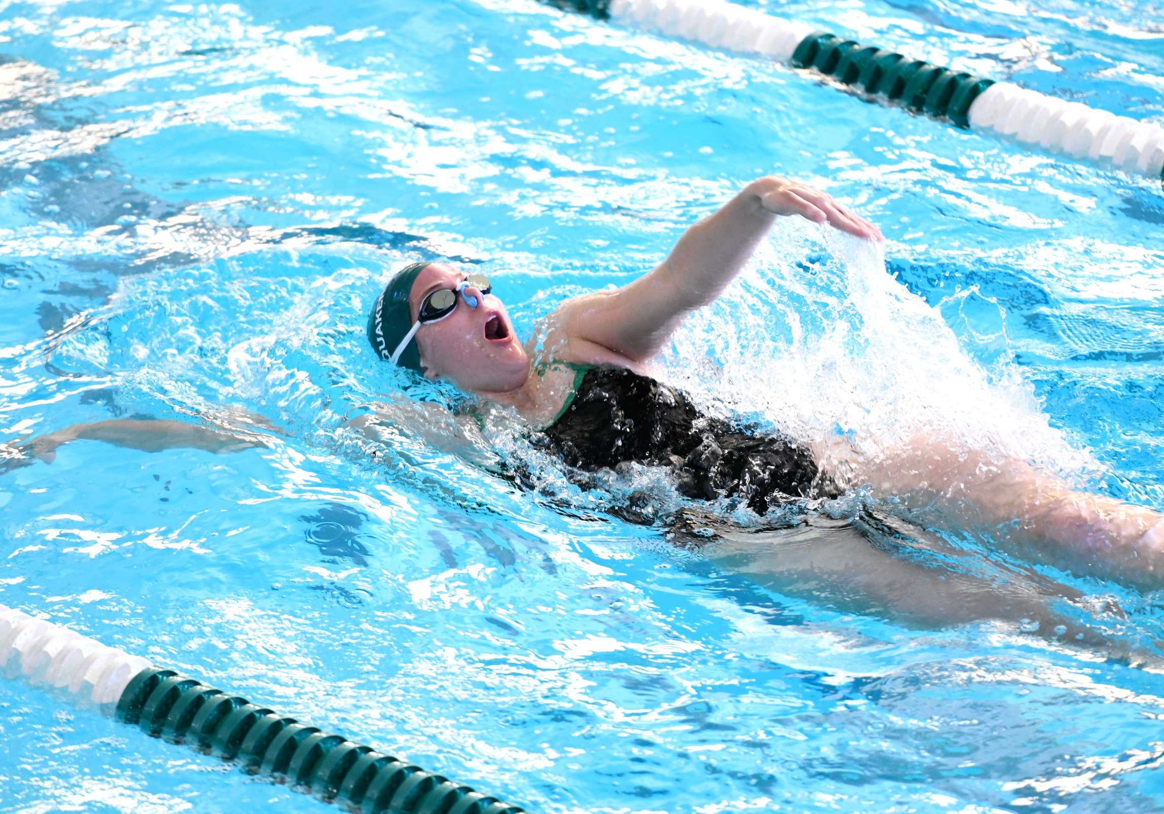 Green Has Great Debut, Quakers Women's Swimming Falls To Baldwin Wallace