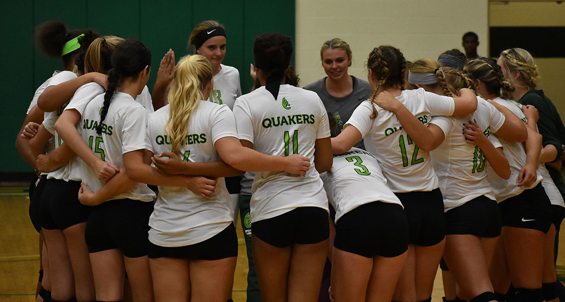 Straight set loss for @DubC_Volleyball to Capital