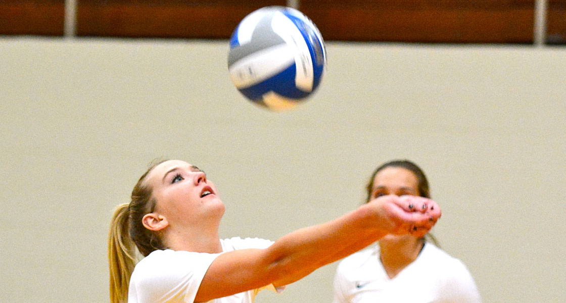 Freshman Taylor McCuiston finished with a career-high 10 kills in Saturday's loss to Marietta. (Wilmington file photo)