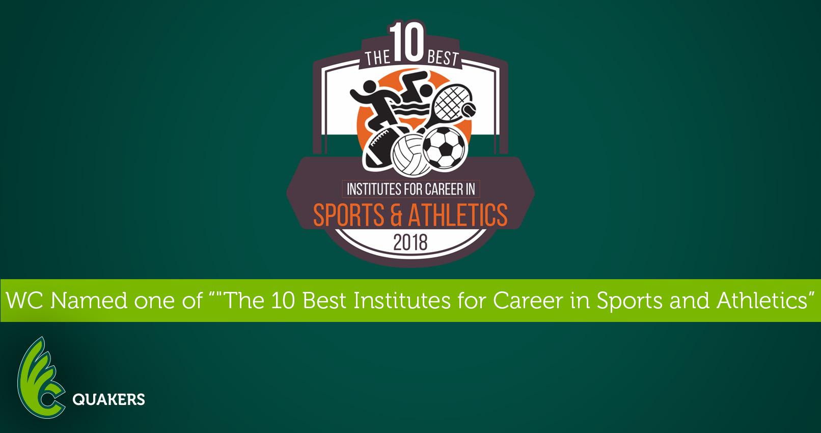Wilmington Named One of "The 10 Best Institutions for Careers in Sports and Athletics in 2018"