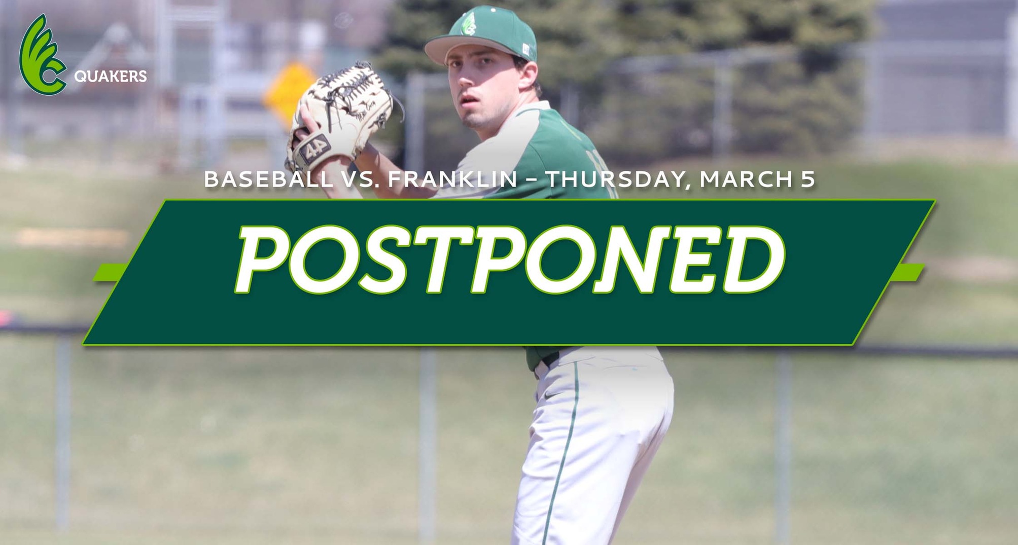 Baseball Postpones Thursday Game Due to Field Conditions