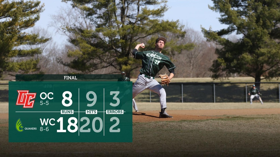Baseball Splits Doubleheader with a Run Rule in Game Two Against Olivet