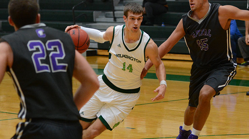 Sophomore Andrew Russell tallied a career-high 29 points as Wilmington earned its first OAC win of the season. (Wilmington photo/Randy Sarvis)