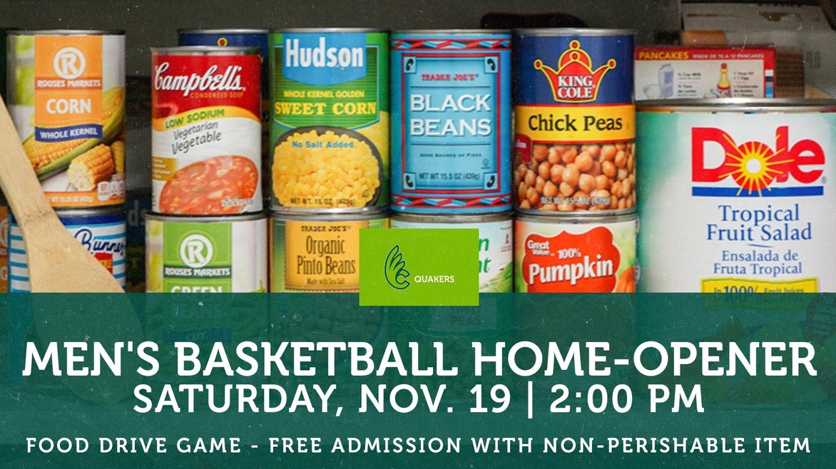 Men's Basketball Hosting Kenyon in Home-Opener, Food Drive Contest on Saturday