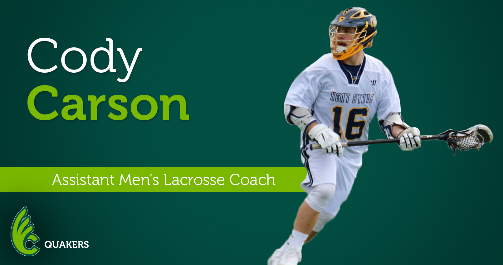 Cody Carson Joins Men's Lacrosse Program as Assistant Coach