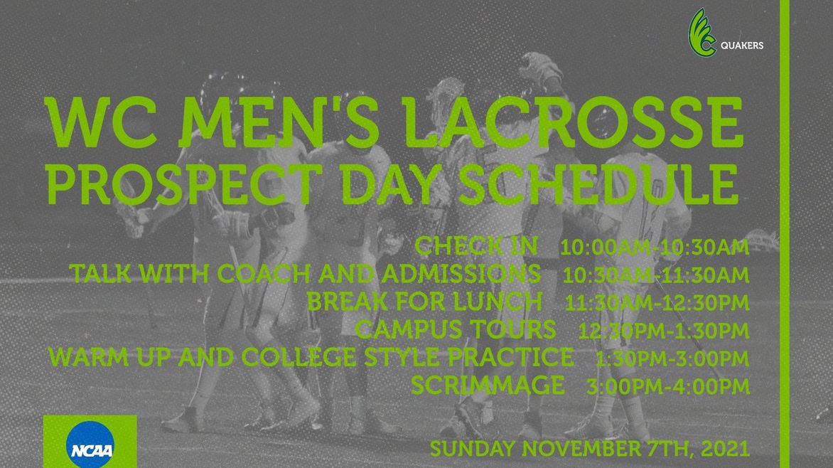 Men's Lacrosse Hosting Prospect Day Nov. 7