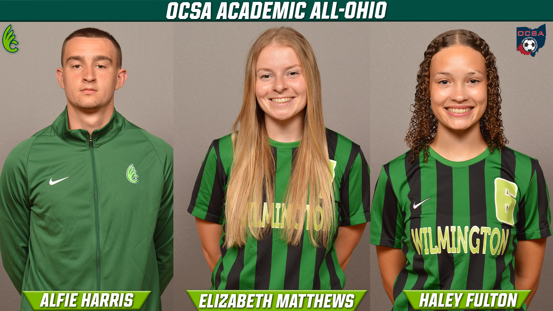 Harris, Fulton, and Matthews Tabbed to OCSA Academic All-Ohio Team