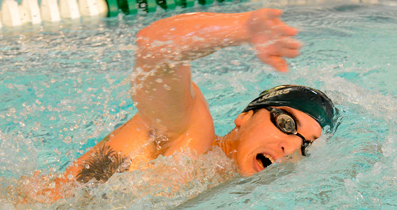 Stewart records three wins for @DubC_Swimming men