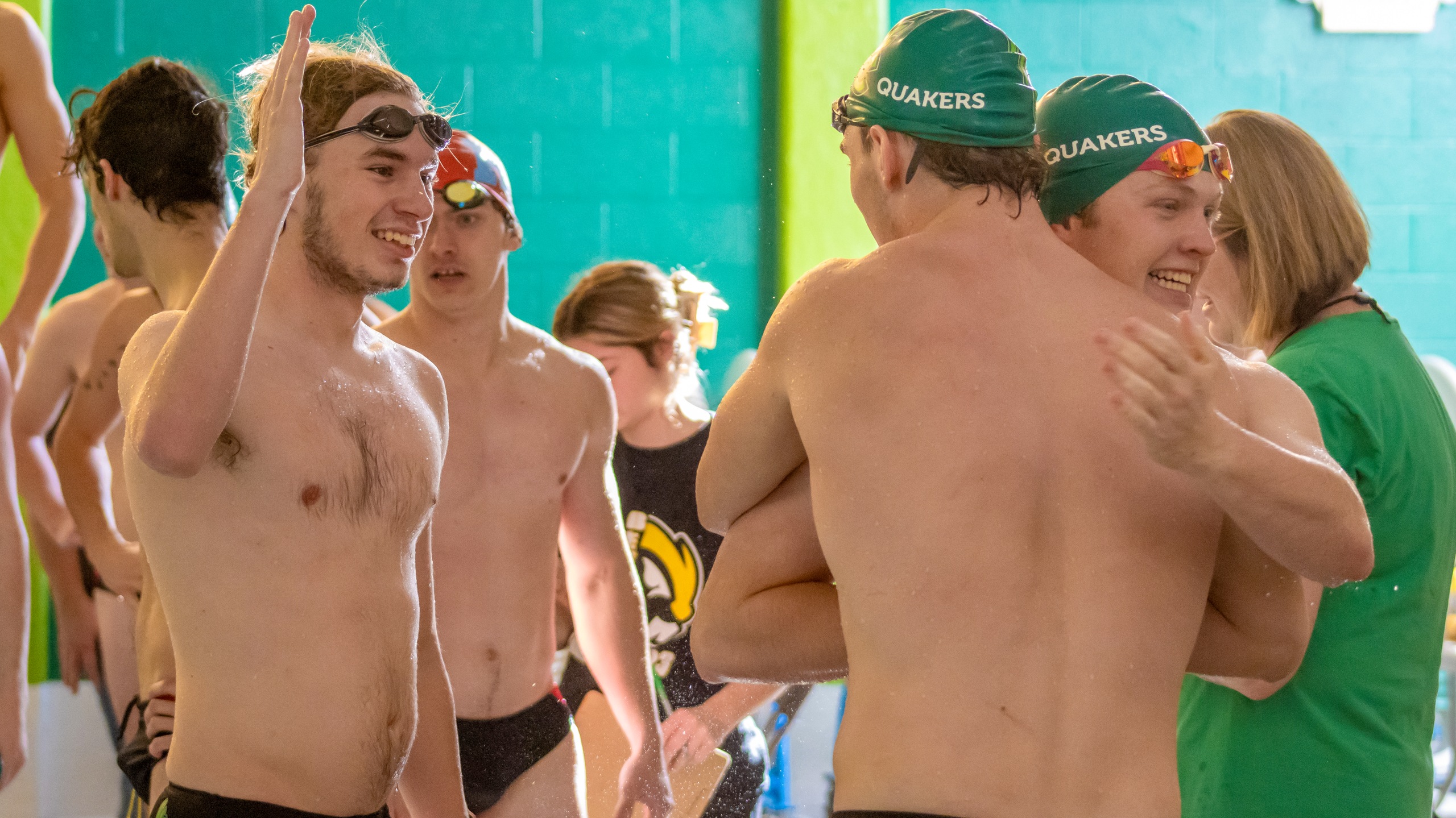 Men's Swimming Pushes Past Hiram College Saturday at Home