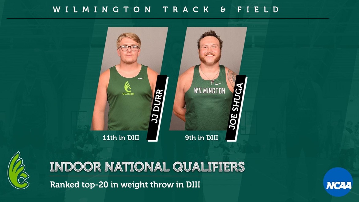 Joe Shuga and JJ Durr Head to DIII Indoor Championships for Men's Track & Field
