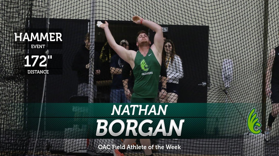 Nathan Borgan Captures OAC Field Athlete of the Week Honors