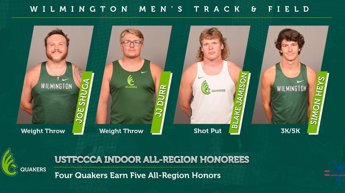 Four Quakers Earn Indoor All-Region Honors from USTFCCCA