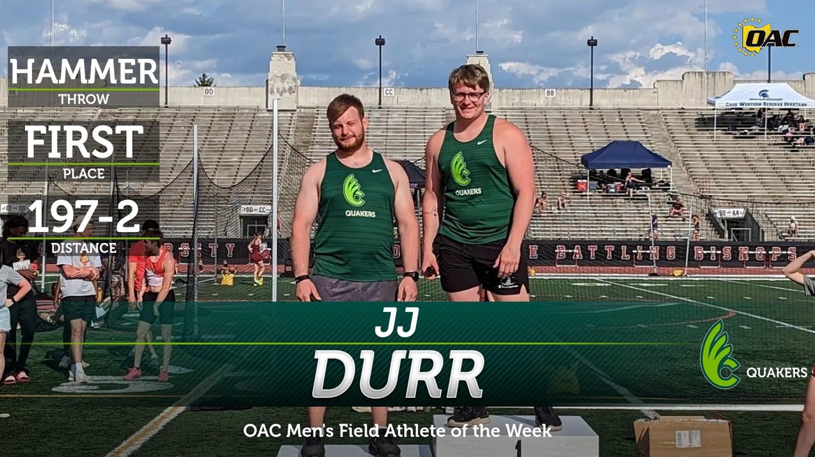 Durr Garners OAC Men's Field Athlete of the Week Honors