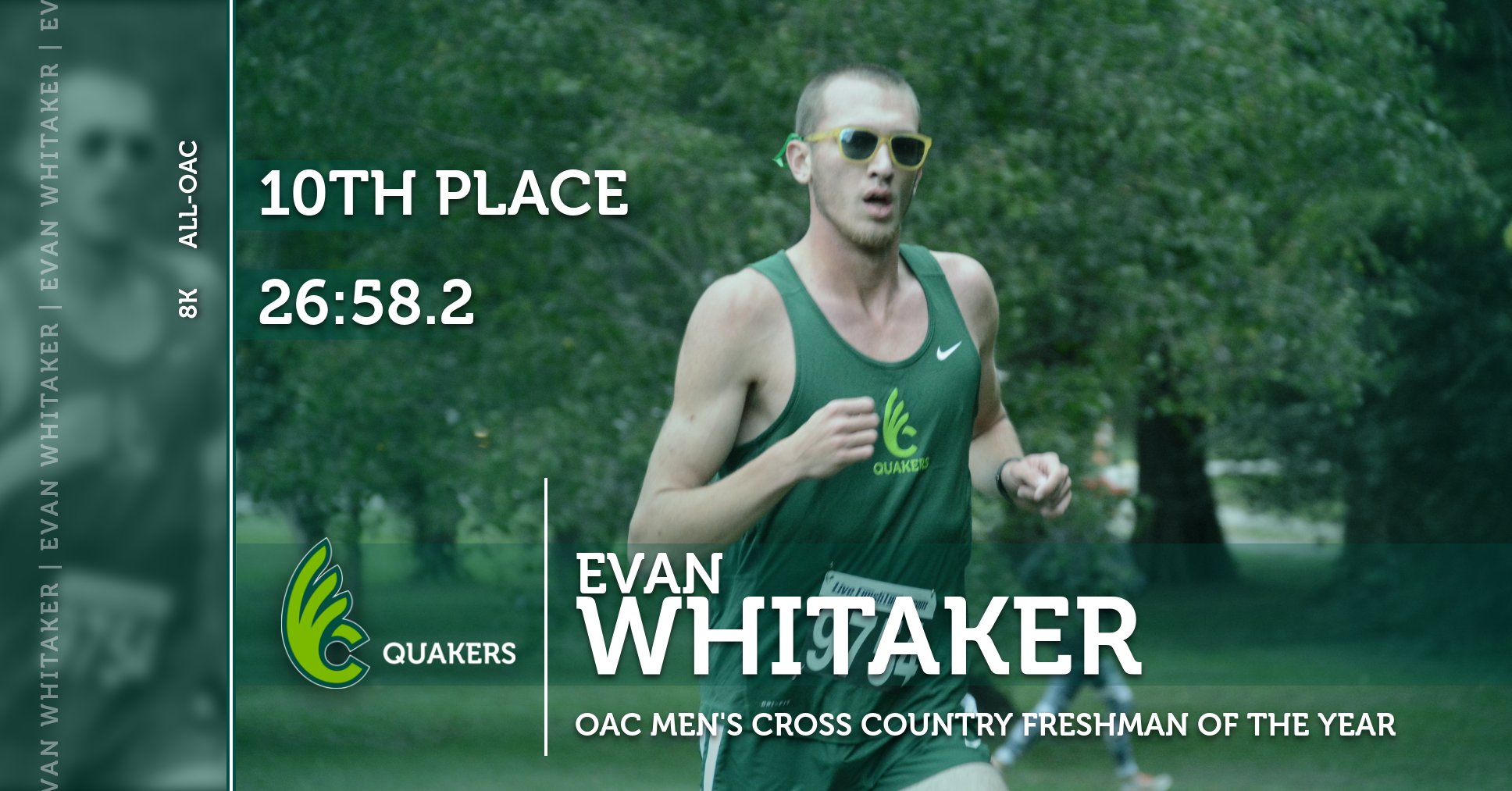Evan Whitaker Named OAC Men's Cross Country Freshman of the Year