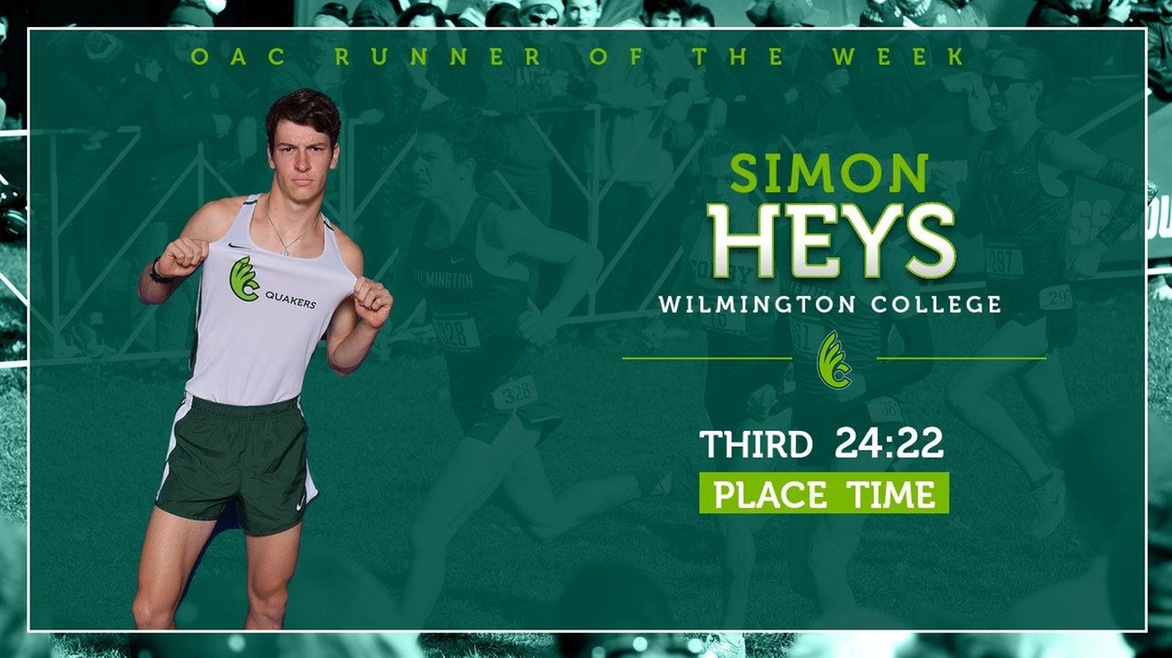 Simon Heys Adds Another OAC Runner of the Week to His Resume