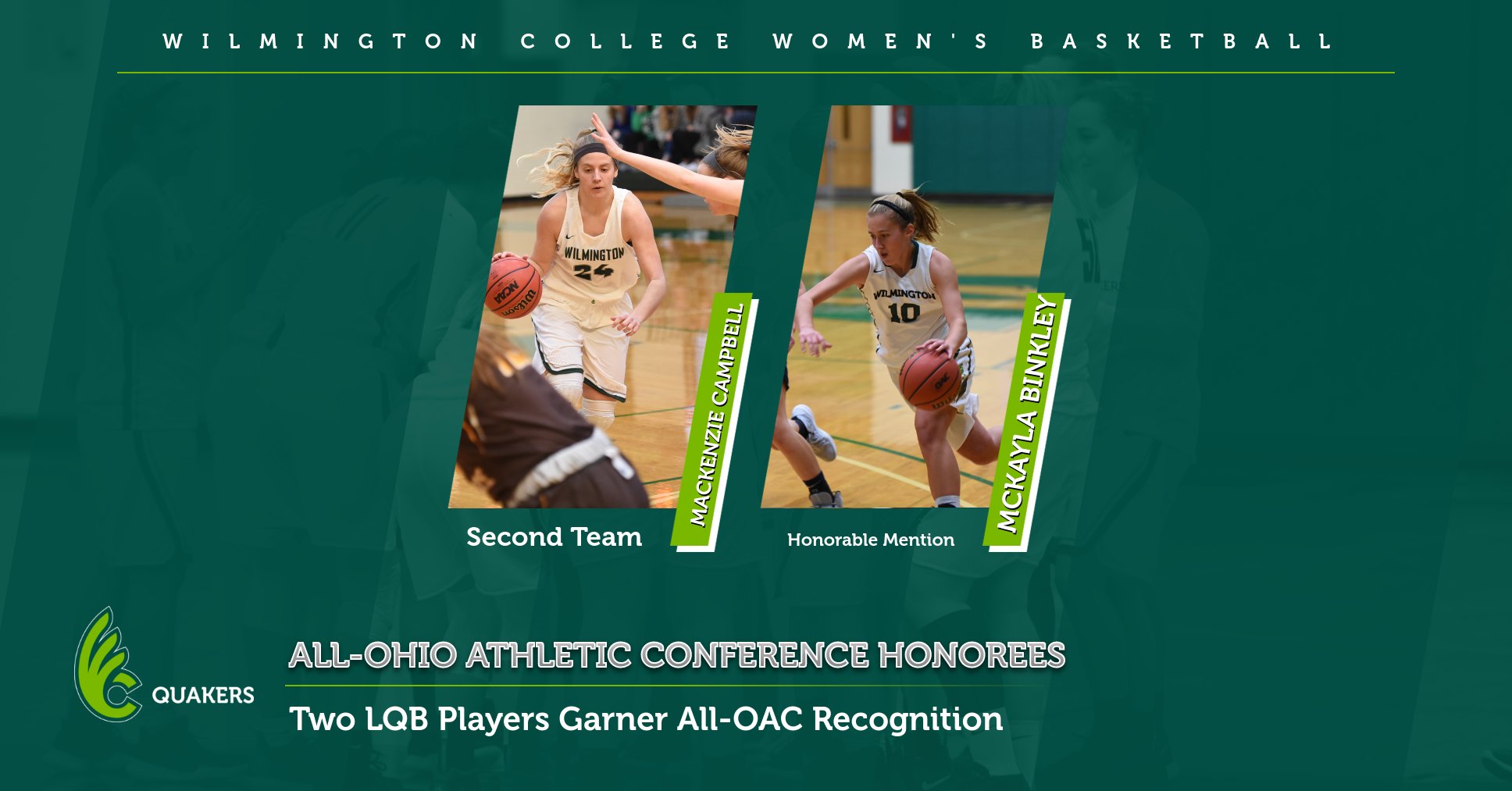 Women's Basketball Places Two on All-OAC Teams