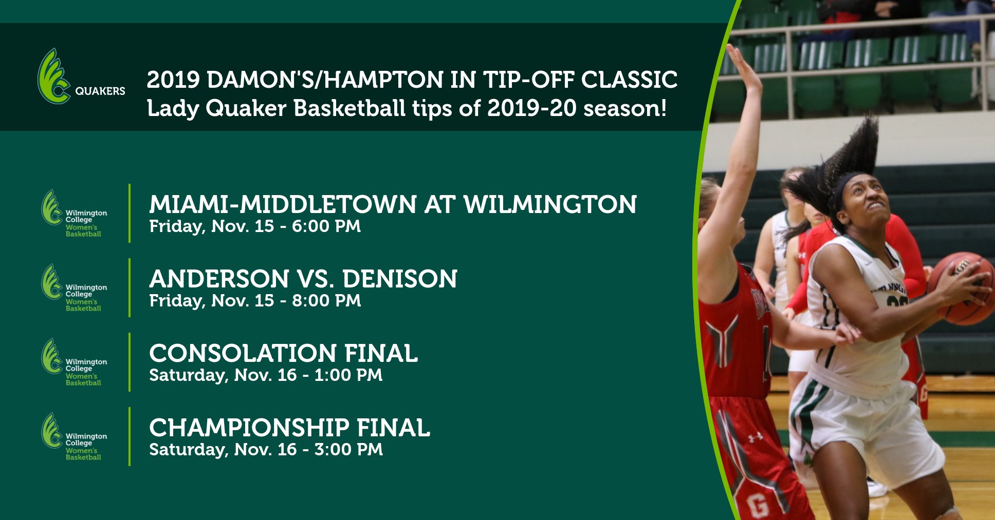 Women's Basketball Opens Season with 28th Annual Damon's/Hampton Inn Tip-Off Tournament