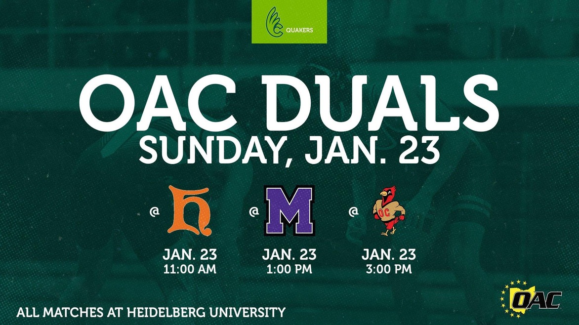 Wrestling Heads to Heidelberg for OAC Duals on Sunday
