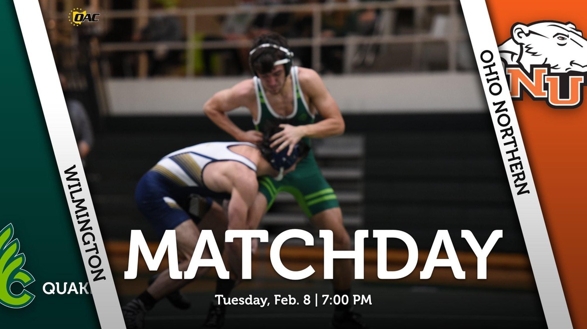 Wrestling Hosts Ohio Northern in Final Home Dual of Season on Tuesday