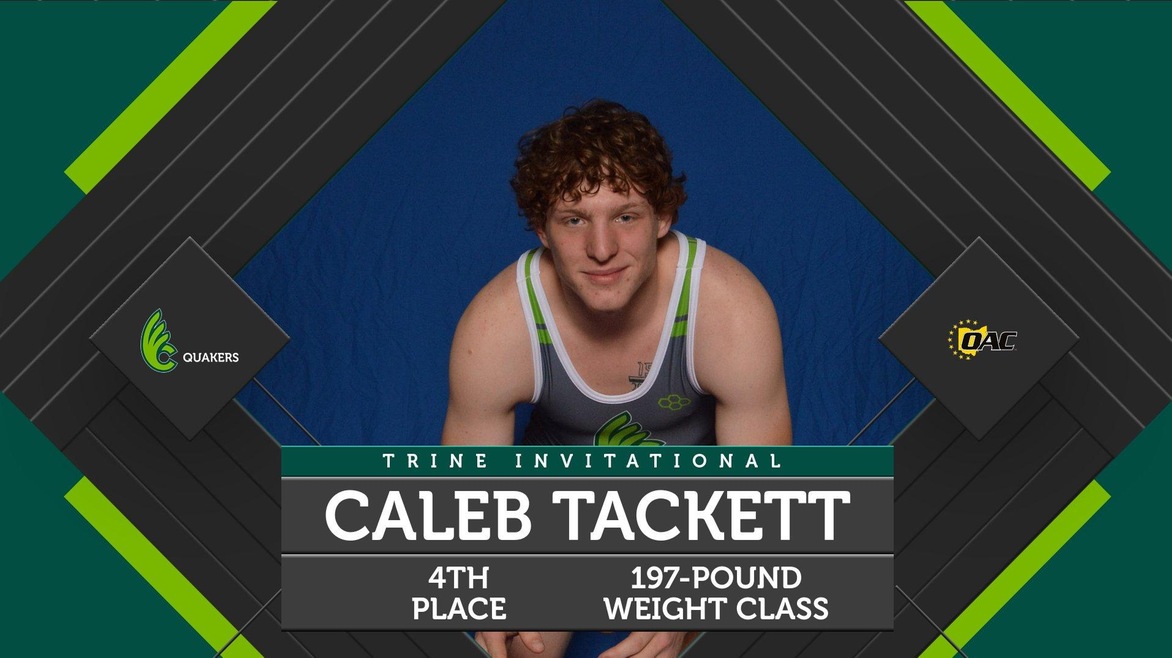 Tackett Paces Wrestling with Fourth-Place Finish at Trine Invitational