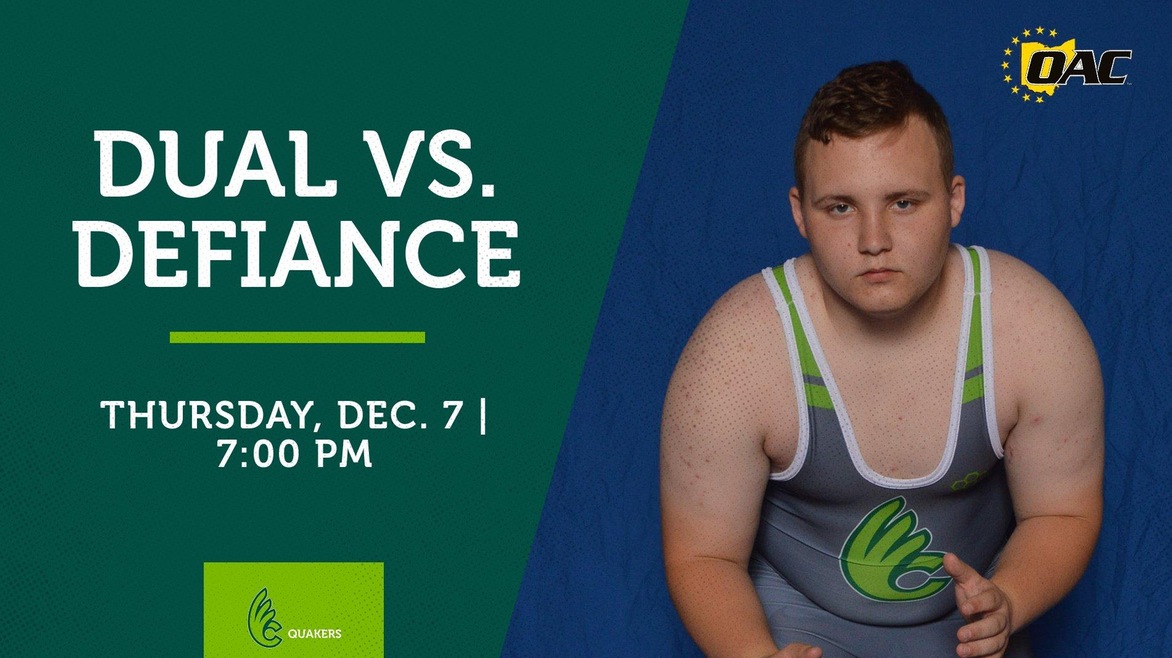 Wrestling to Dual Defiance on Thursday