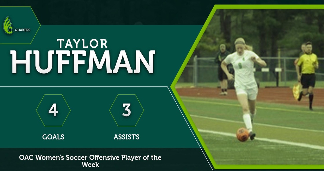 Huffman Earns OAC Women's Soccer Offensive Player of the Week Honor