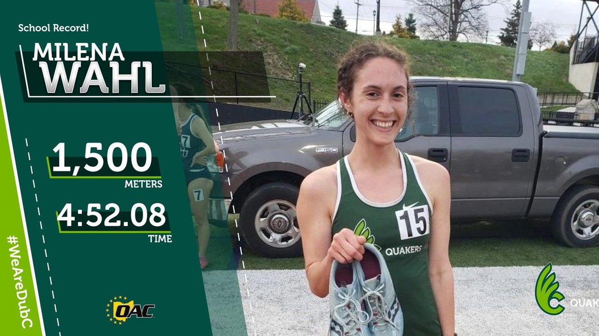 Wahl Breaks 8-Year Old Record for Women's Track & Field at Tiffin Track Carnival