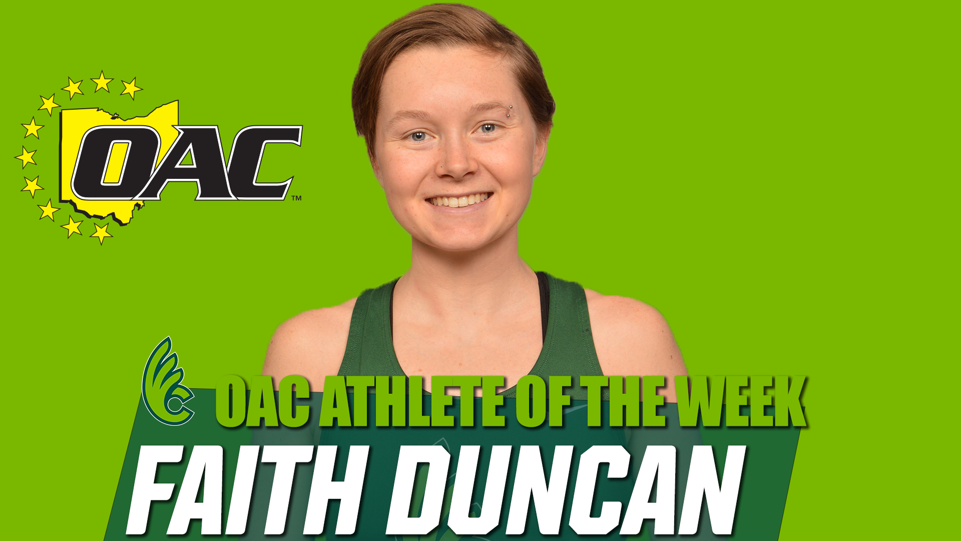 Top-10 National Time Earns Faith Duncan OAC Track Athlete of the Week