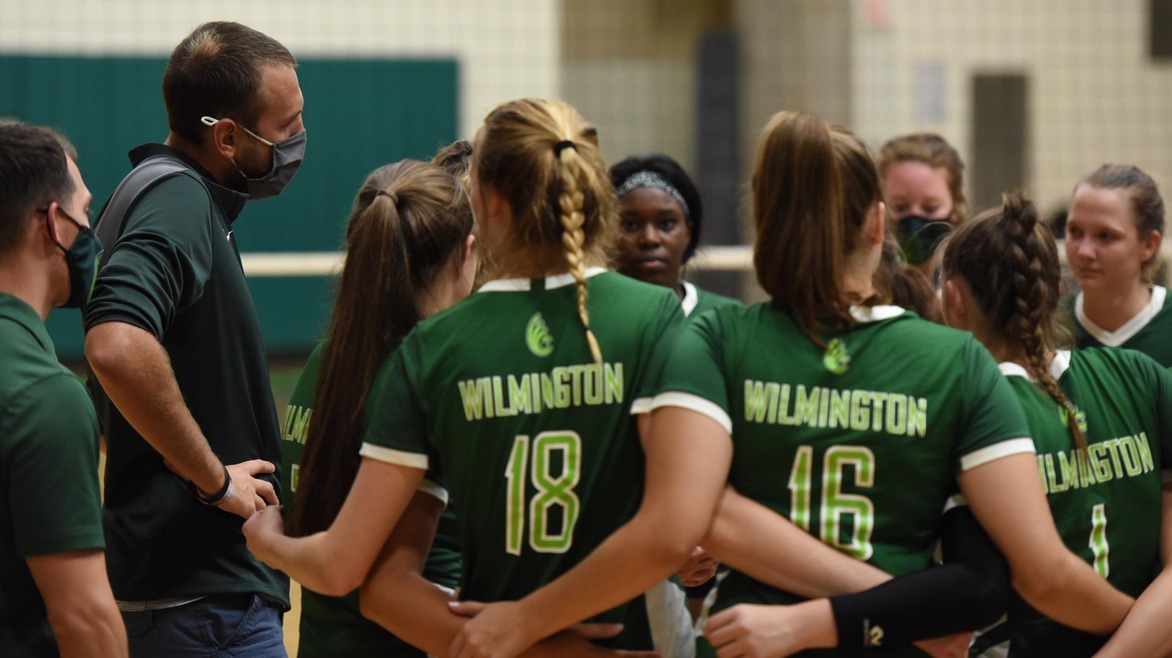 Volleyball Defeated at Wooster in Straight Sets